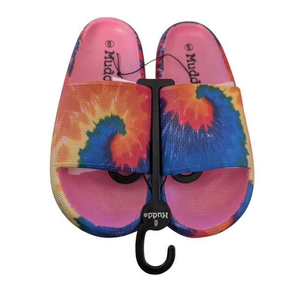 Mudd Multicolor Tie-Dye Slide Sandals - Picture 2 of 4